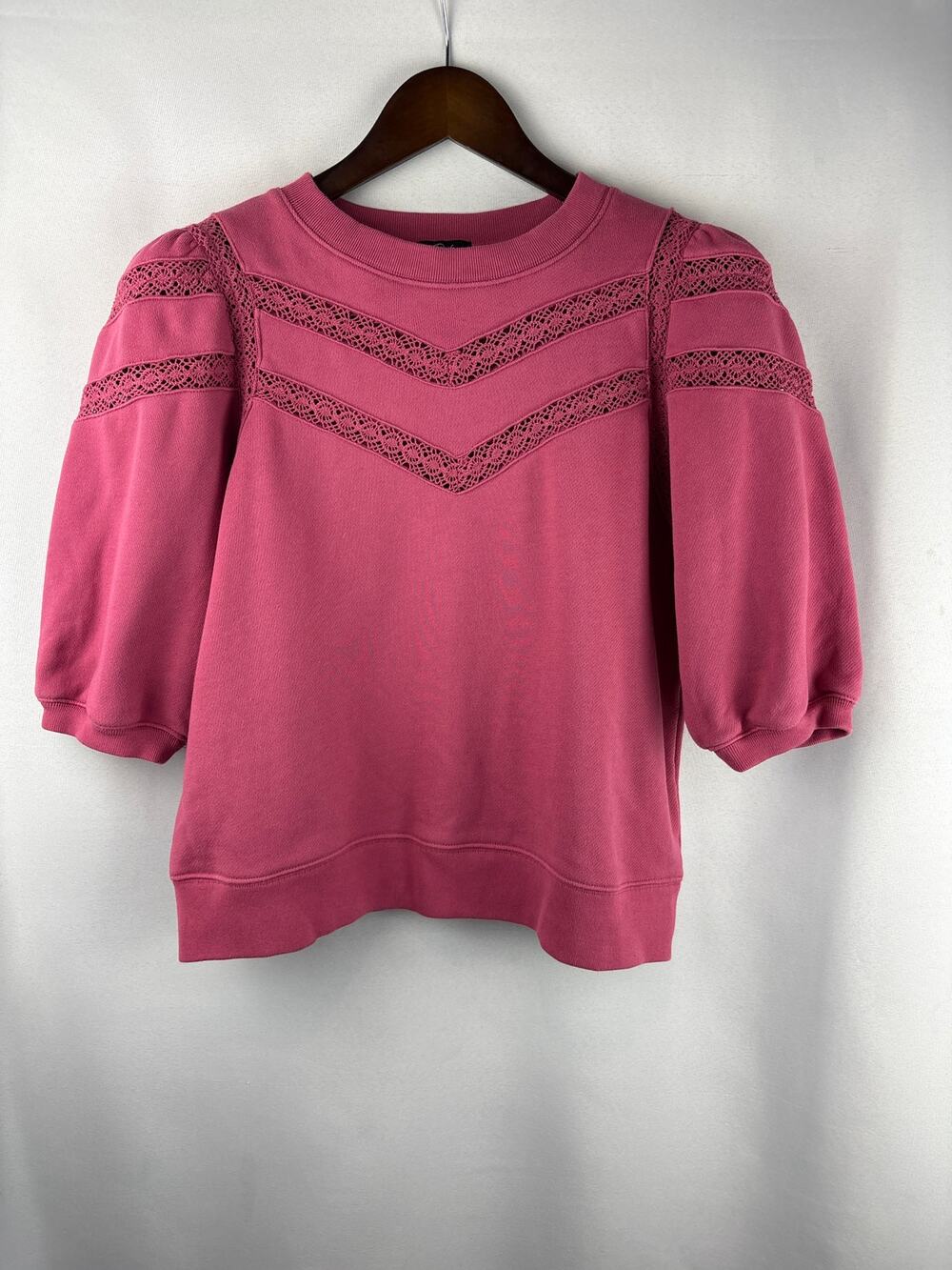 Women’s Rails Large Rose Pink Short Sleeve Blouse